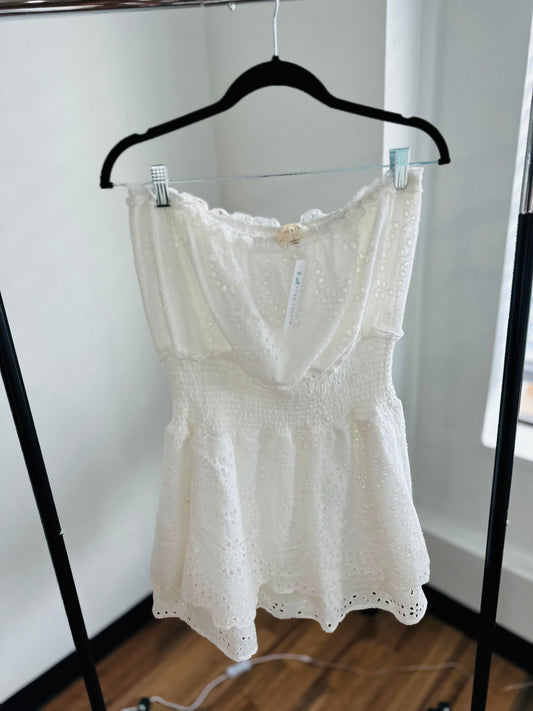 White Strapless Dress