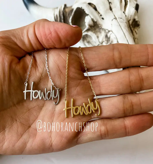 Howdy Dainty Necklace - Gold